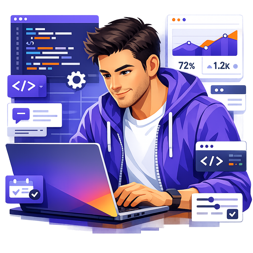 WebExtensa Hero Illustration